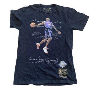 Mitchell & Ness Vince Carter Shirt Mens Medium Black Slam Dunk Contest Raptors